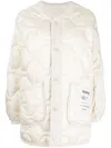 Izzue Hooded Quilted Padded Jacket In Yellow