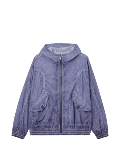 Izzue Hooded Zipped Jacket In Purple