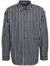 IZZUE HORIZONTAL STRIPE PATTERN COTTON SHIRT