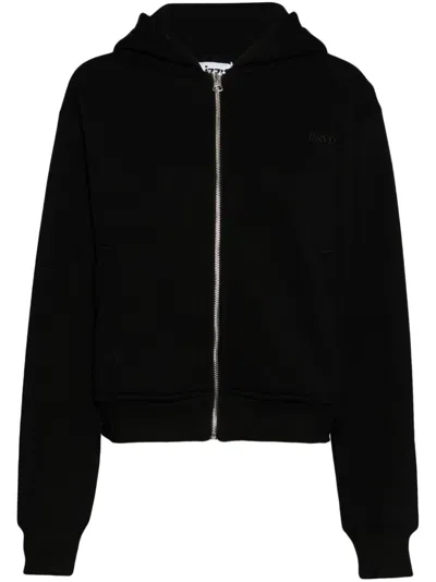 Izzue Jersey Hooded Jacket In Schwarz