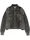 IZZUE KNIT-PANELLED DENIM JACKET