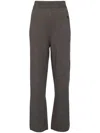 Izzue Knitted Straight Trousers In Grey