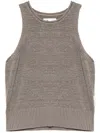Izzue Knitted Tank Top In Neutrals