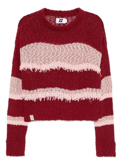 Izzue Knitted Top In Red