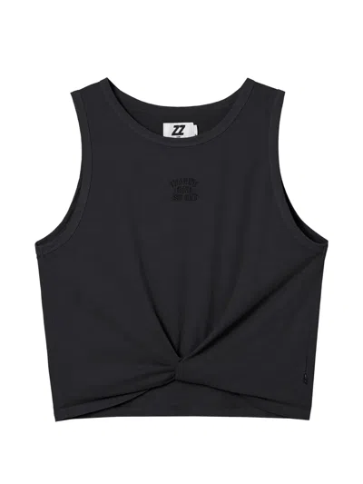 Izzue Knot-detail Tank Top In Black