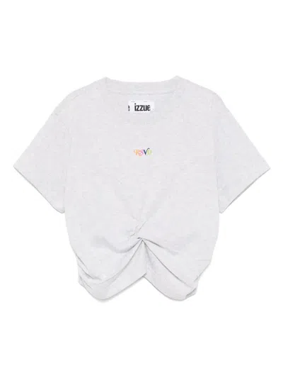 Izzue Knotted T-shirt In Gray