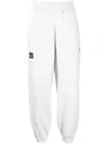 Izzue Label Logo-patch Cotton Blend Track Pants In Grey