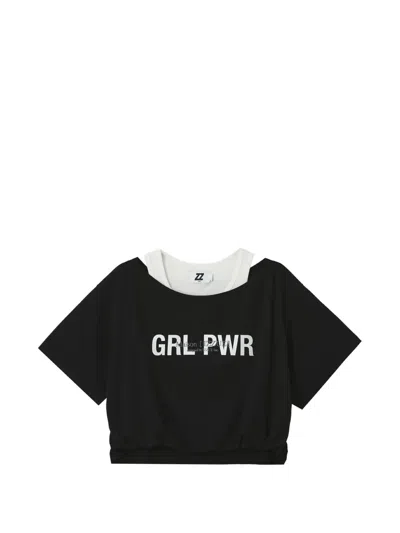 Izzue Layered-design T-shirt In Black