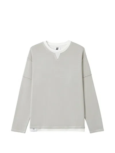Izzue Layered-effect Sweatshirt In Gray