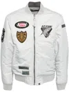 Izzue Logo-appliqué Bomber Jacket In Grey