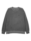 Izzue Logo-appliqué Cotton Sweatshirt In Gray