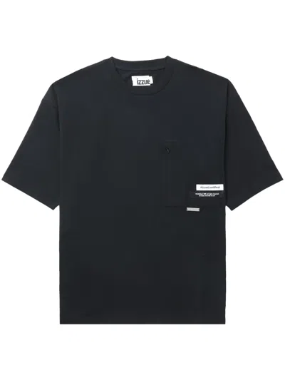 Izzue Logo-appliqué Cotton T-shirt In Gray