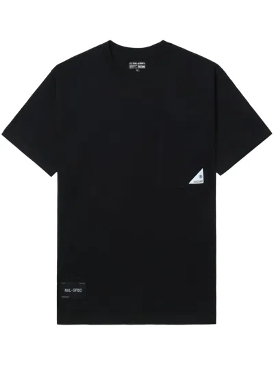 Izzue Logo-appliqué Cotton T-shirt In Schwarz