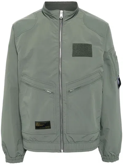 Izzue Logo-appliqué Military Jacket In Green