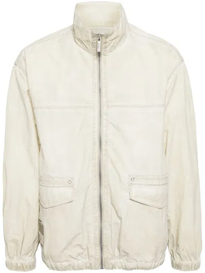 Izzue Logo-appliqué Shell Jacket In Grey