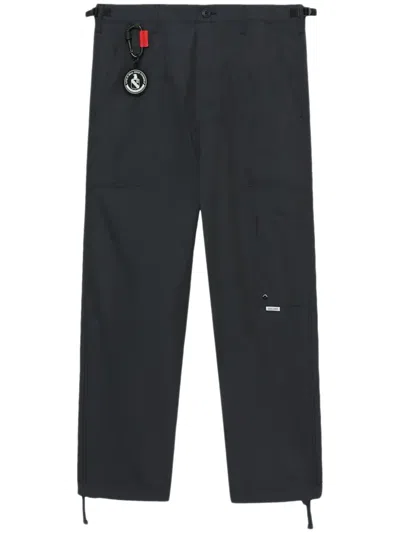 Izzue Logo-appliqué Straight-leg Trousers In Grey