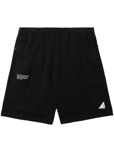 Izzue Logo-appliqué Track Shorts In 黑色