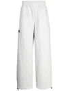 Izzue Logo-appliqué Wide-leg Trousers In Grey