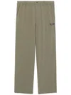 Izzue Logo-appliquéd Trousers In Green