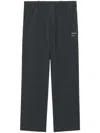 Izzue Logo-appliquéd Trousers In Grey