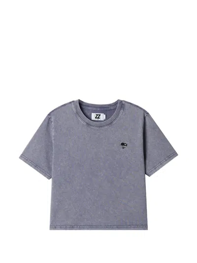 Izzue Logo Cropped T-shirt In Gray