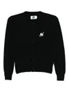 Izzue Logo-embroidered Cardigan In Black
