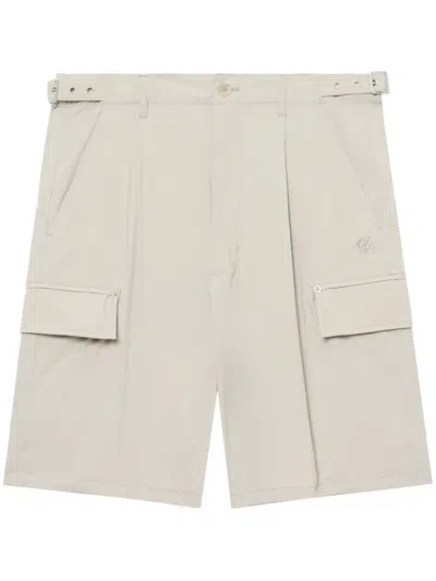 Izzue Logo-embroidered Cargo Shorts In Neutrals