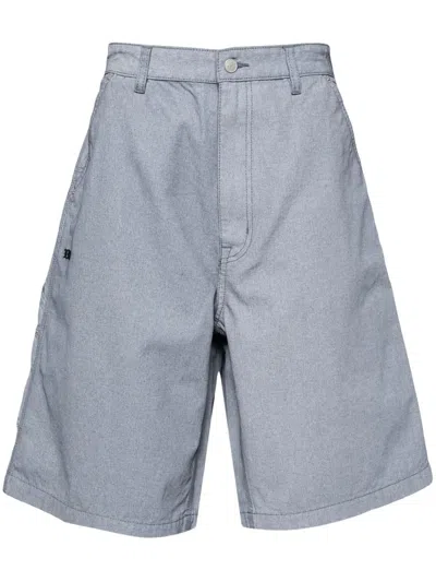 Izzue Logo-embroidered Cotton Cargo Shorts In Blue