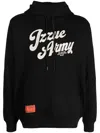 Izzue Logo-embroidered Cotton Hoodie In Black