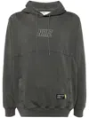 Izzue Logo-embroidered Cotton Hoodie In Grey