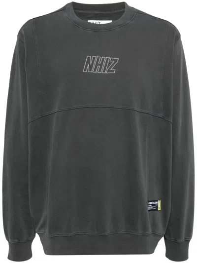 Izzue Logo-embroidered Cotton Sweatshirt In Grey
