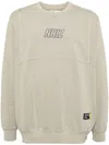 Izzue Logo-embroidered Cotton Sweatshirt In Neutrals