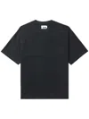 Izzue Logo-embroidered Cotton T-shirt In Black