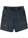 Izzue Logo-embroidered Cotton Track Shorts In Blue