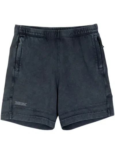 Izzue Logo-embroidered Cotton Track Shorts In Blue