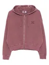 Izzue Logo-embroidered Hoodie In Pink
