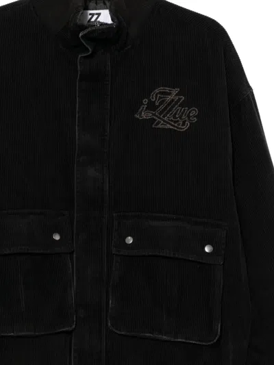 Izzue Jacke Mit Logo-stickerei In Black