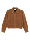 Izzue Logo-embroidered Jacket In Brown