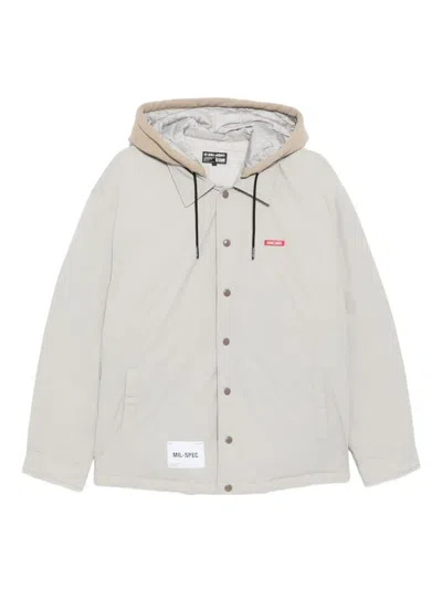 Izzue Logo-embroidered Jacket In Gray