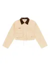 Izzue Logo-embroidered Jacket In Neutral