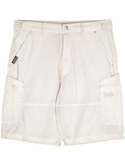 Izzue Logo-embroidered Panelled Cargo Shorts In Neutrals