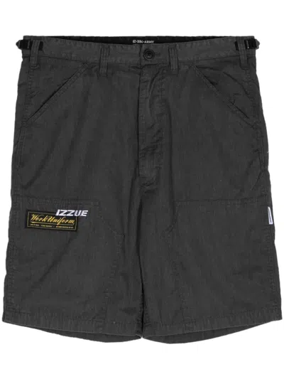 Izzue Logo-embroidered Panelled Shorts In Grey