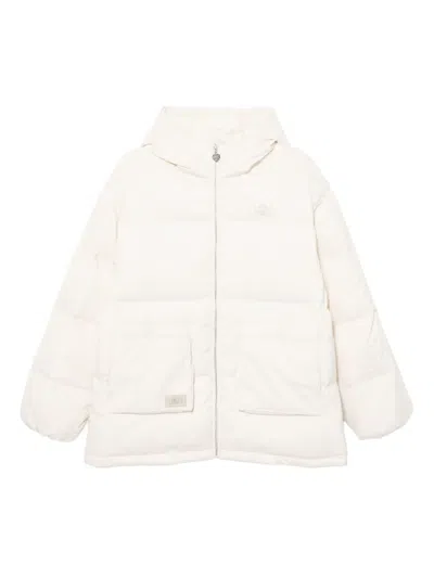Izzue Logo-embroidered Puffer Jacket In Neutral