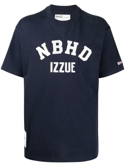 Izzue Logo-embroidered Short-sleeve T-shirt In Blue