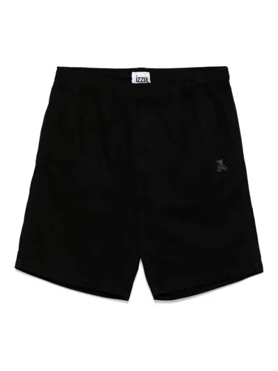 Izzue Logo-embroidered Shorts In Black