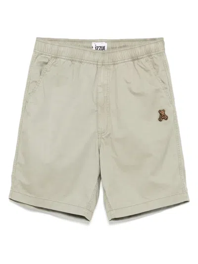 Izzue Logo-embroidered Shorts In Neutral