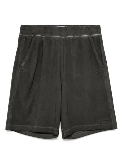 Izzue Logo-embroidered Shorts In Gray