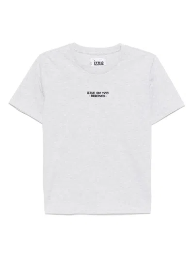 Izzue Logo-embroidered T-shirt In Gray