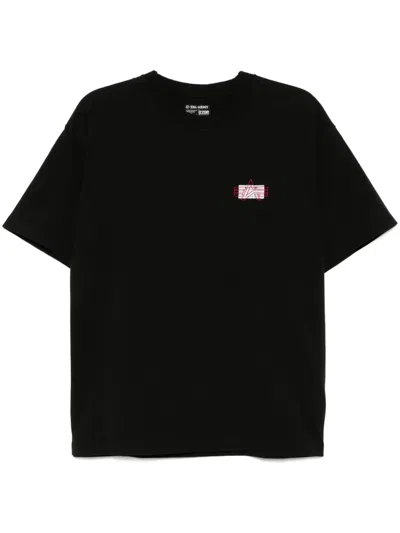 Izzue Logo-embroidered T-shirt In Black