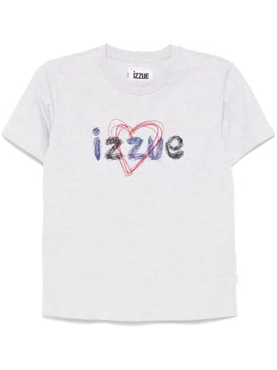 IZZUE LOGO-EMBROIDERED T-SHIRT